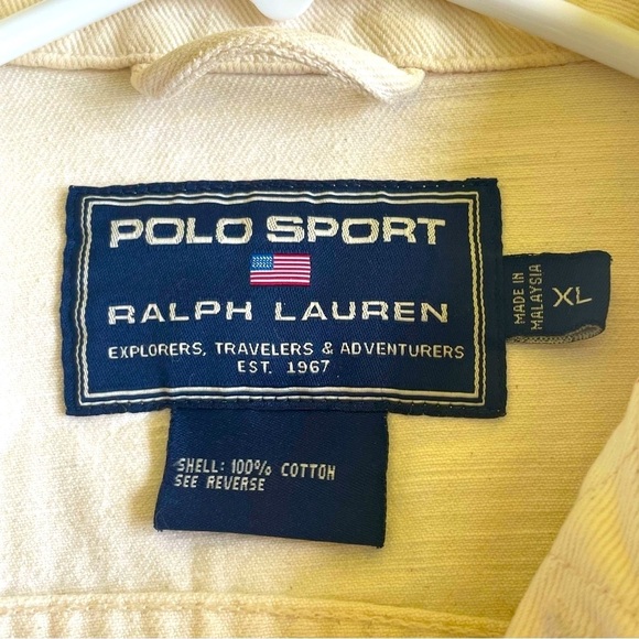 Ralph Lauren Polo Sport Cream Jean Jacket Size XL - Picture 9 of 11